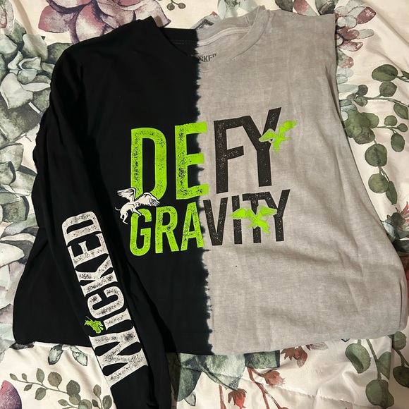 Wear Wicked Other - Wicked Musical Official Defy Gravity Split Tie Dye Long Sleeve Tshirt 2XL Unisex
